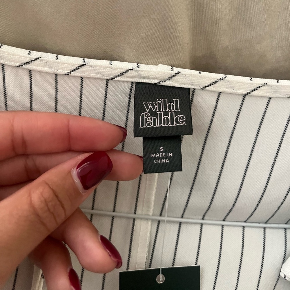 Wild Fable White Striped Mini Dress - Picture 4 of 8